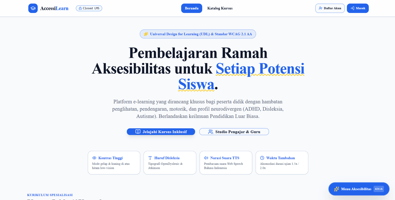 ♿ AccesiLearn - Inclusive LMS preview